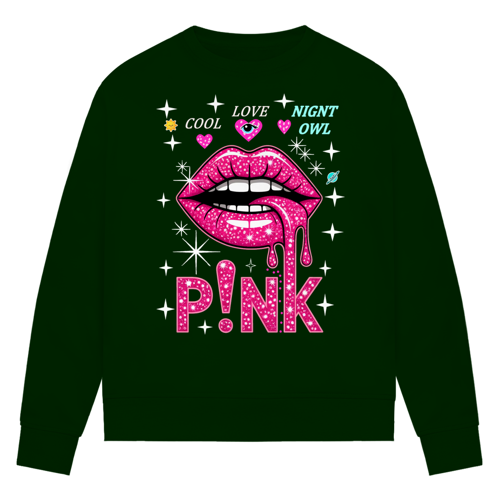 Damen Premium Bio Sweatshirt Pink