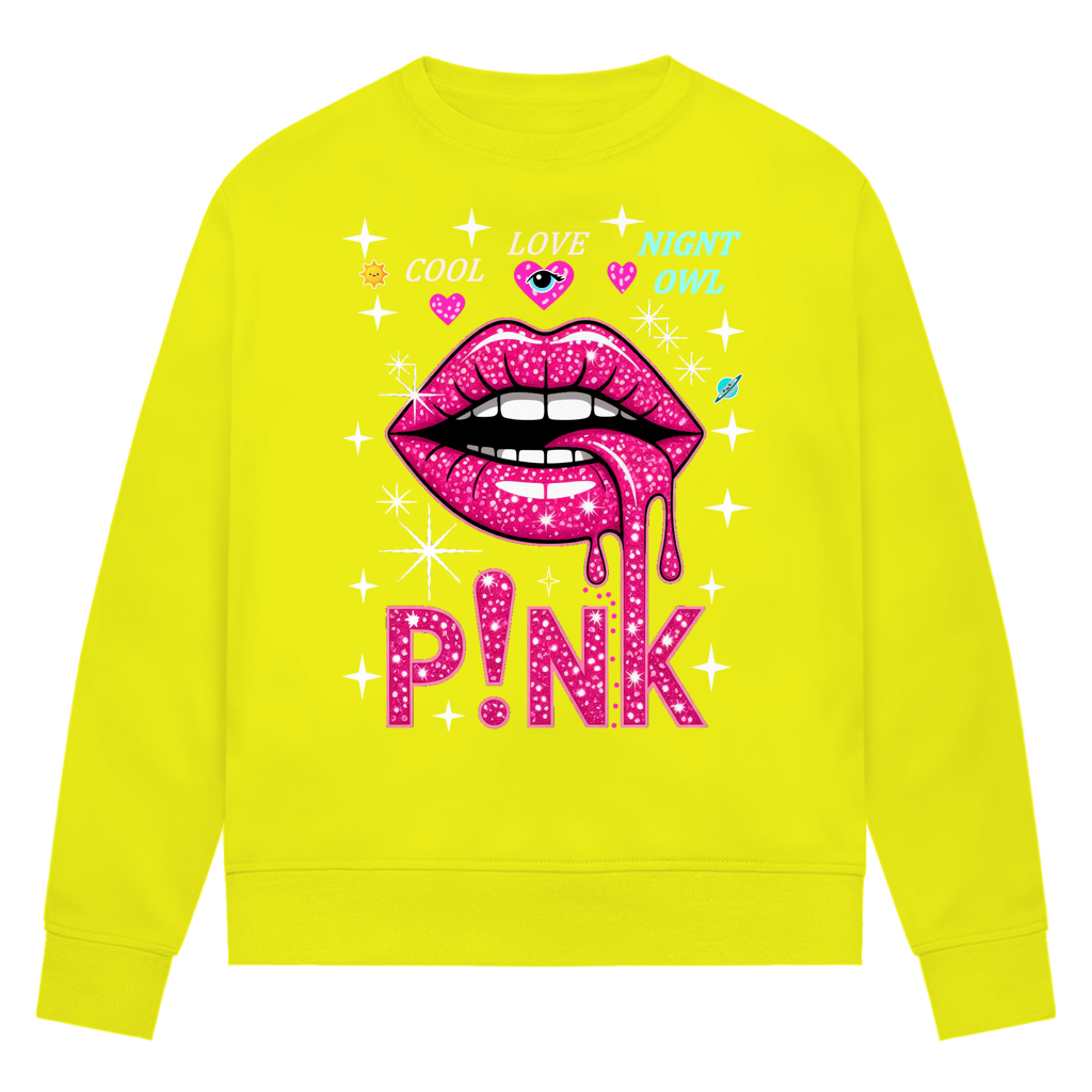 Damen Premium Bio Sweatshirt Pink