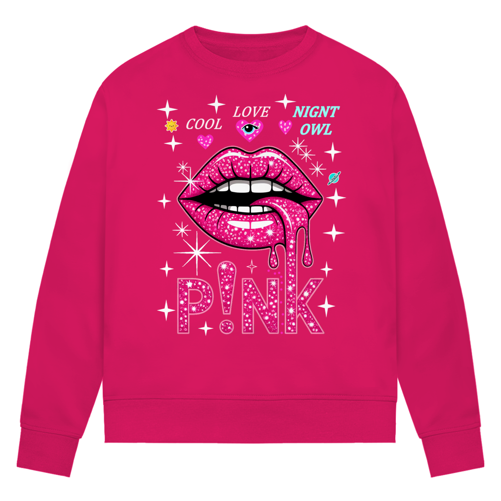 Damen Premium Bio Sweatshirt Pink