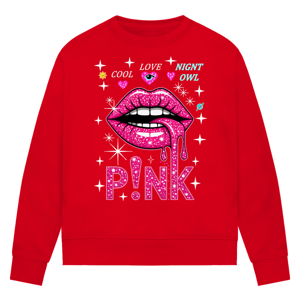 Damen Premium Bio Sweatshirt Pink