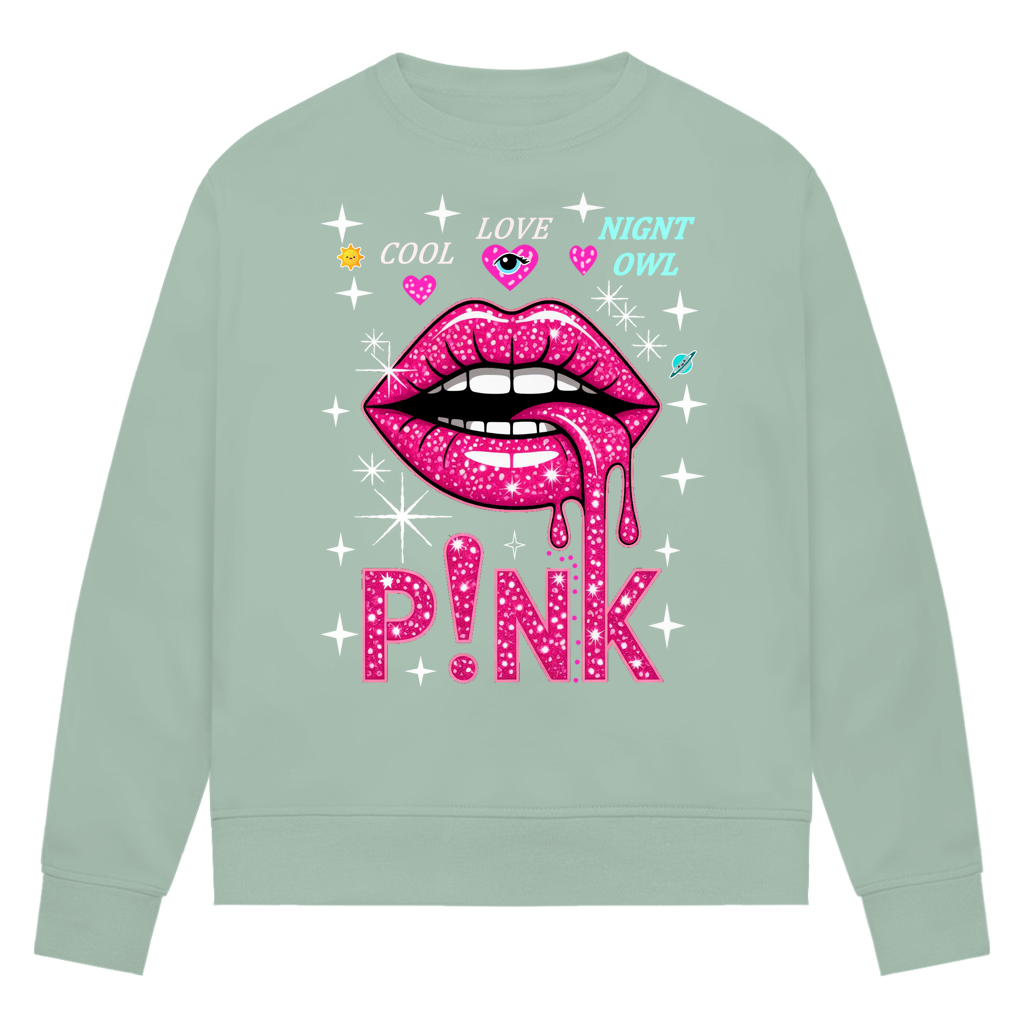 Damen Premium Bio Sweatshirt Pink