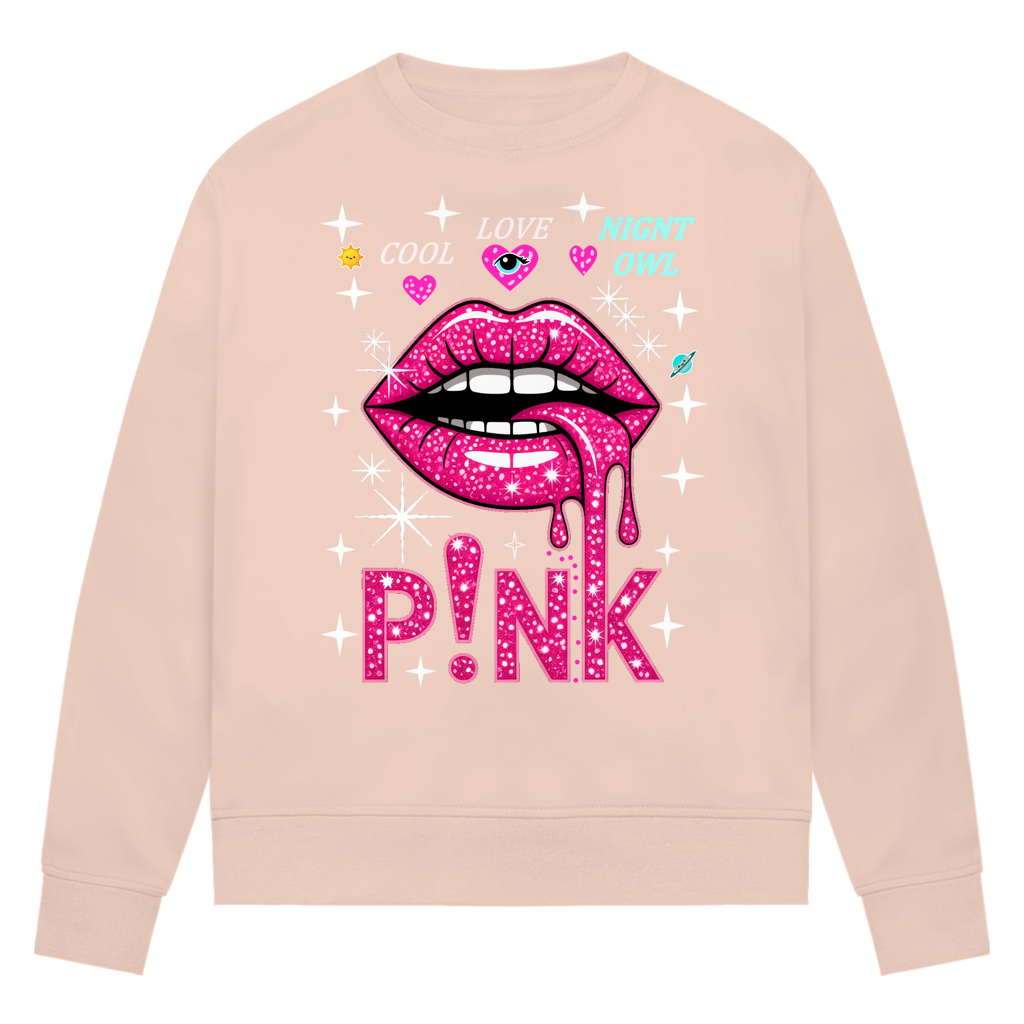 Damen Premium Bio Sweatshirt Pink