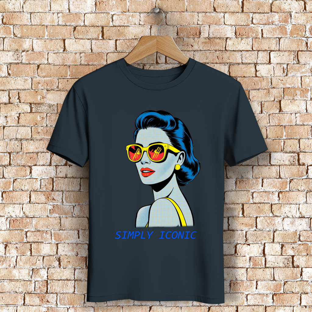 Herren Premium Bio T-Shirt Frau mit Sonnenbrille
