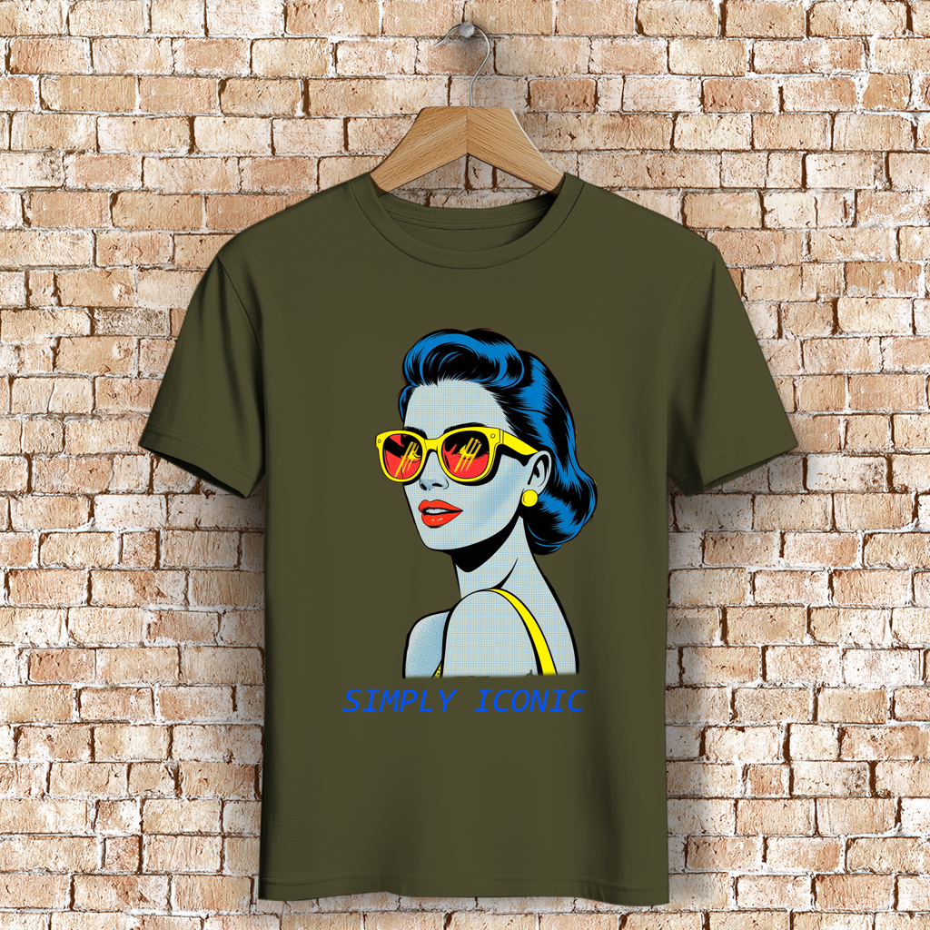 Herren Premium Bio T-Shirt Frau mit Sonnenbrille
