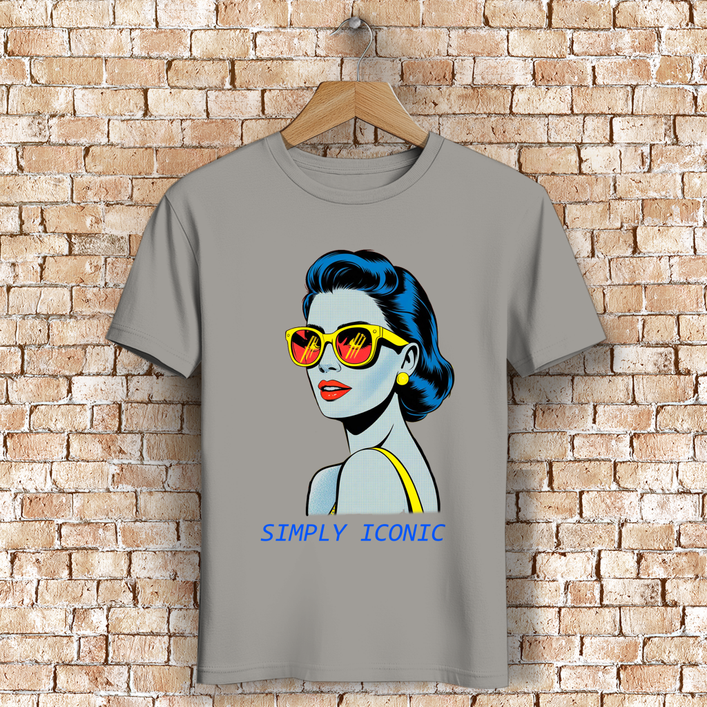 Herren Premium Bio T-Shirt Frau mit Sonnenbrille