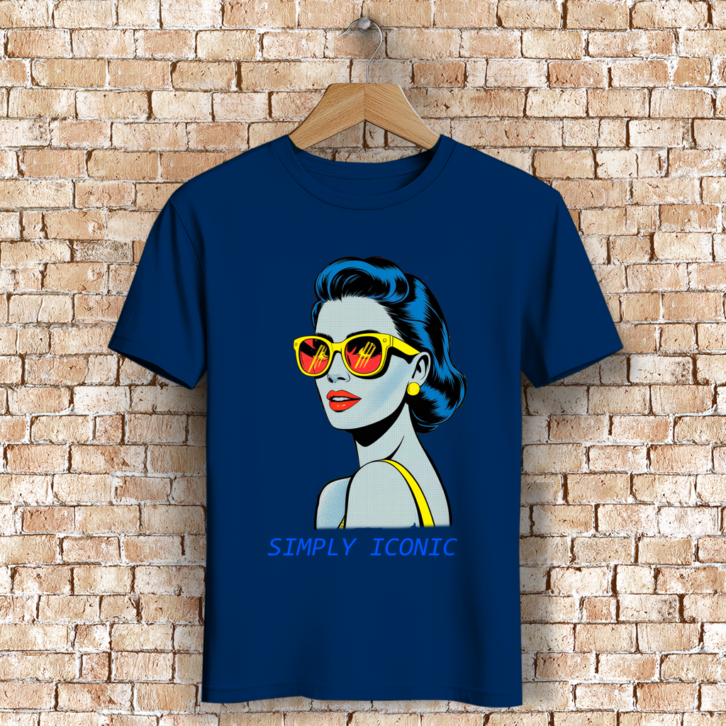 Herren Premium Bio T-Shirt Frau mit Sonnenbrille