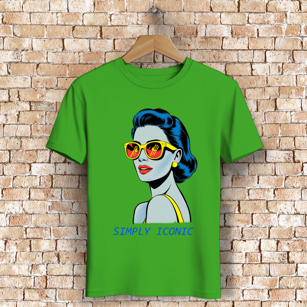 Herren Premium Bio T-Shirt Frau mit Sonnenbrille