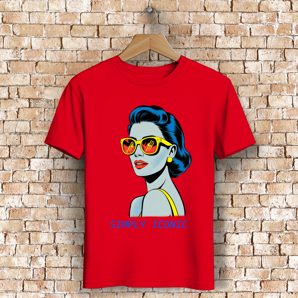 Herren Premium Bio T-Shirt Frau mit Sonnenbrille