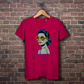 Damen Premium Bio T-Shirt Frau mit Sonnenbrille