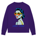 Damen Premium Bio Sweatshirt Frau mit Sonnenbrille