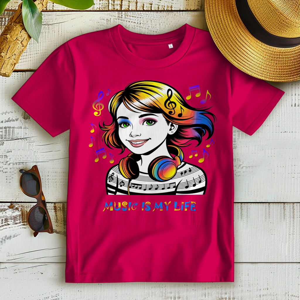 Damen Premium Bio T-Shirt Music is my life
