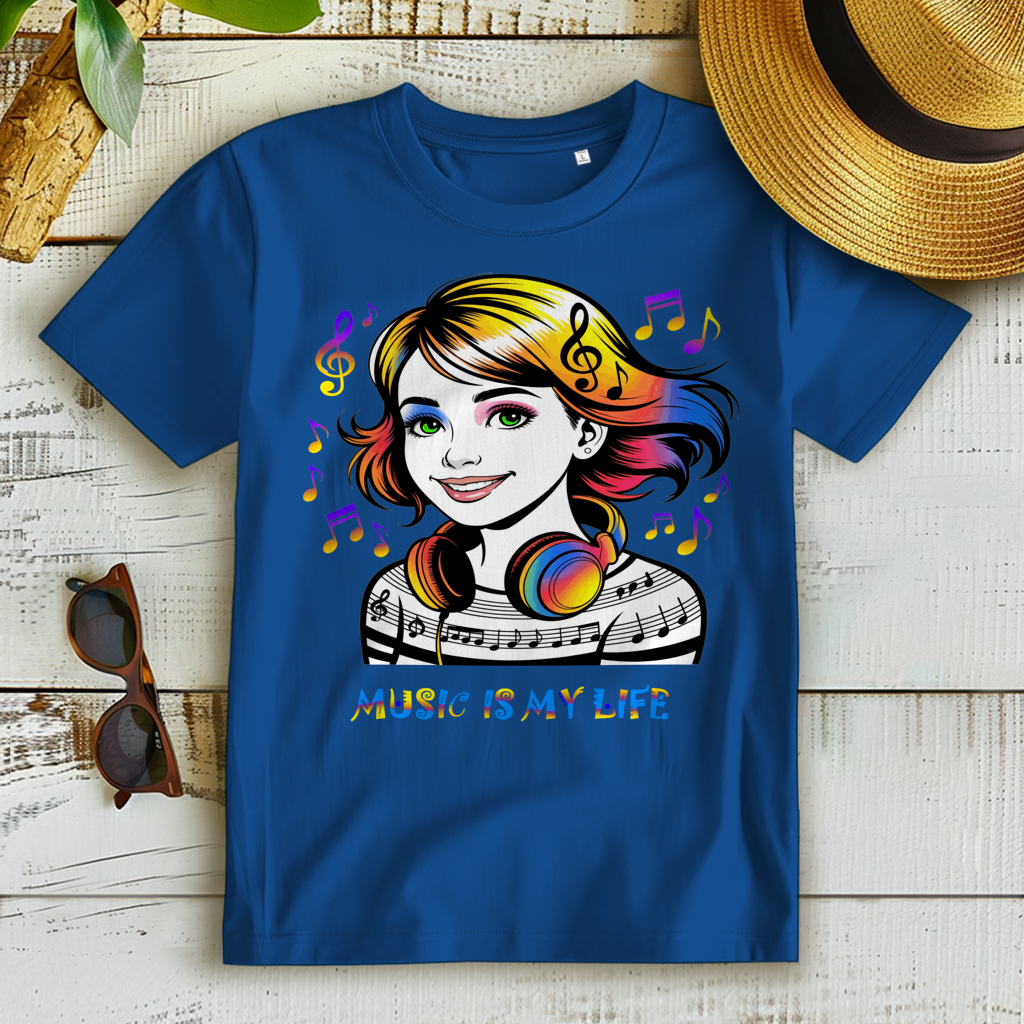Damen Premium Bio T-Shirt Music is my life