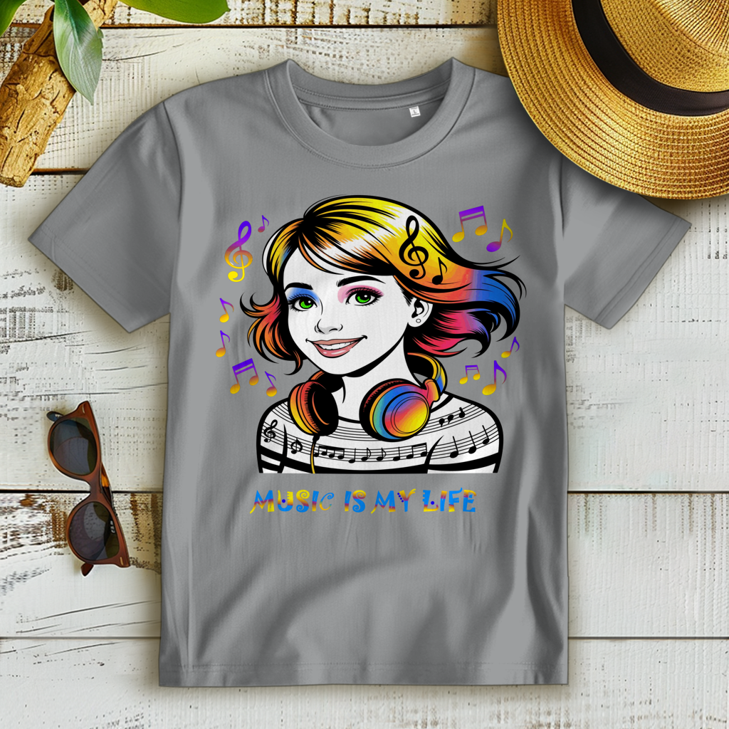 Damen Premium Bio T-Shirt Music is my life