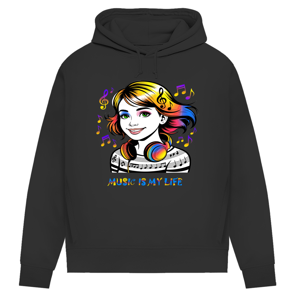 Damen Premium Bio Hoodie Music is my life