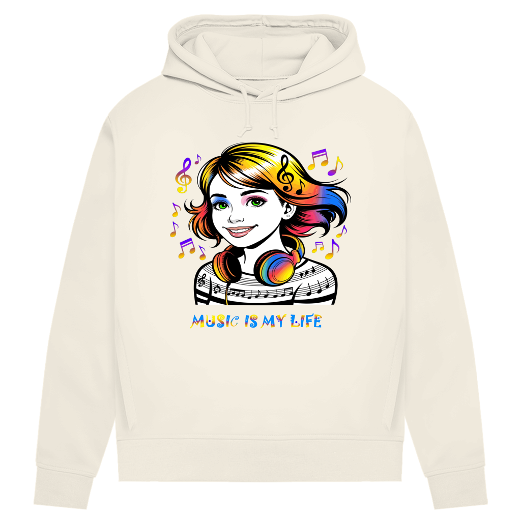 Damen Premium Bio Hoodie Music is my life