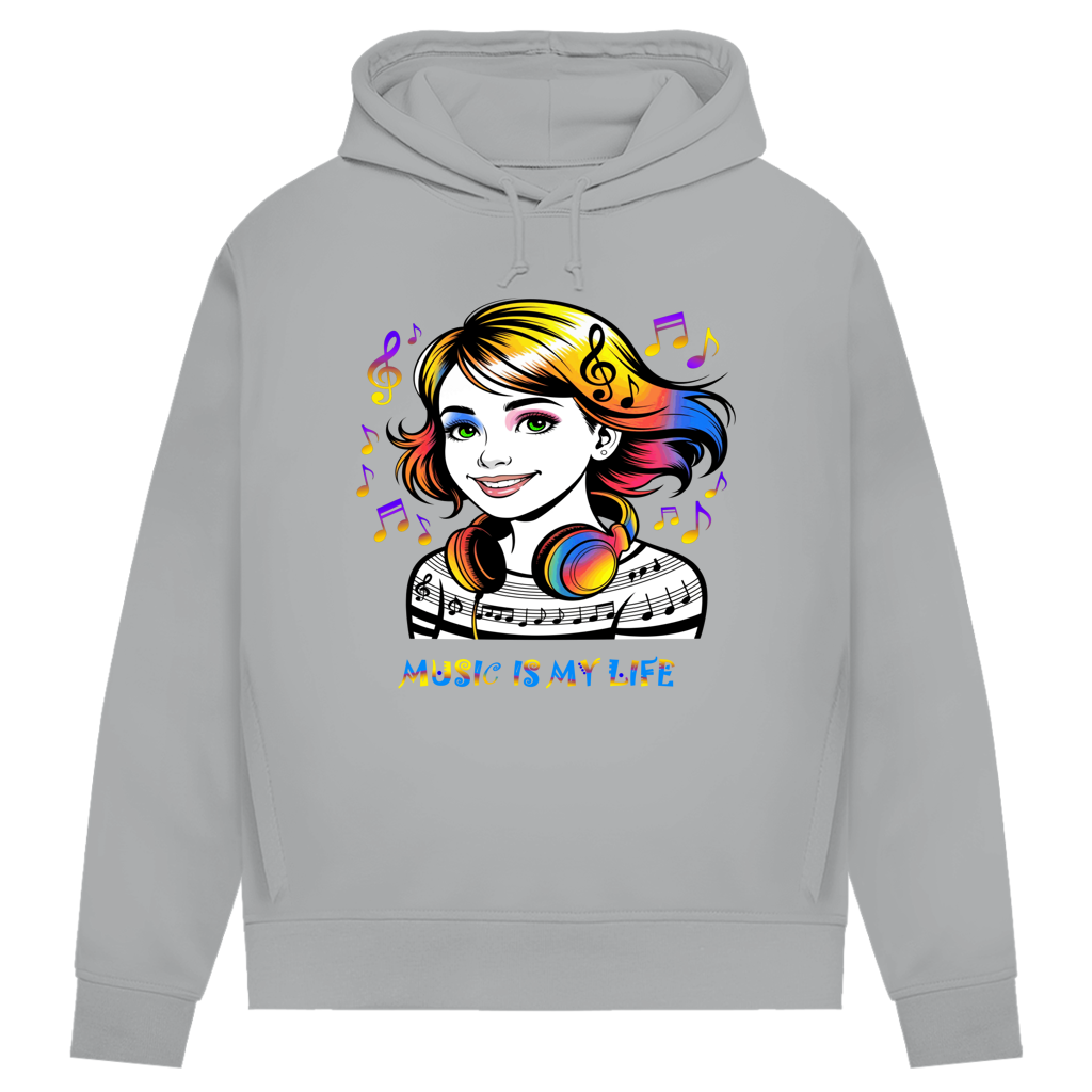 Damen Premium Bio Hoodie Music is my life