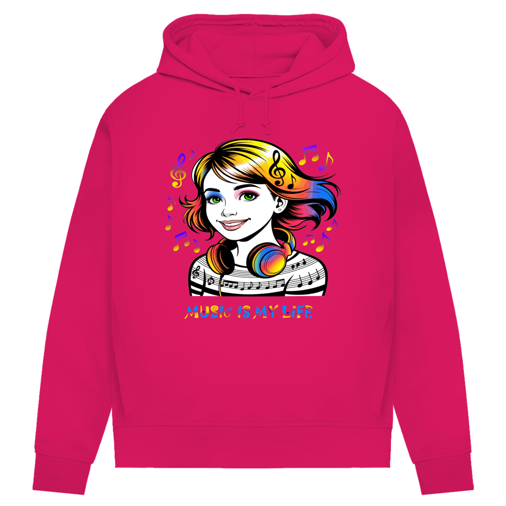 Damen Premium Bio Hoodie Music is my life