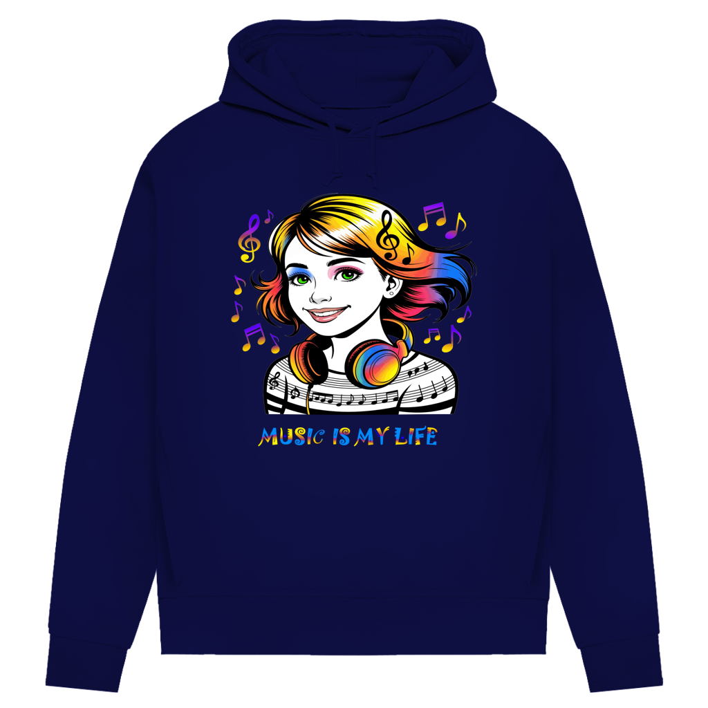 Damen Premium Bio Hoodie Music is my life