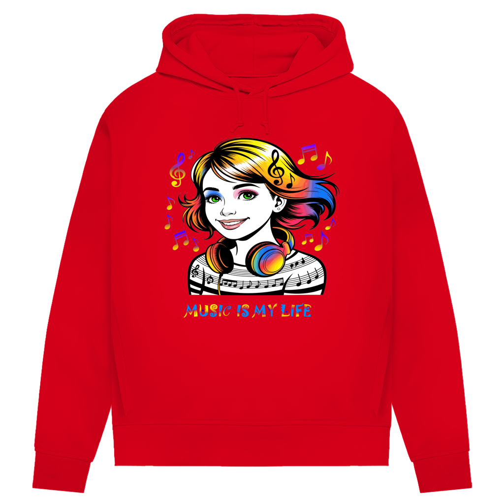 Damen Premium Bio Hoodie Music is my life
