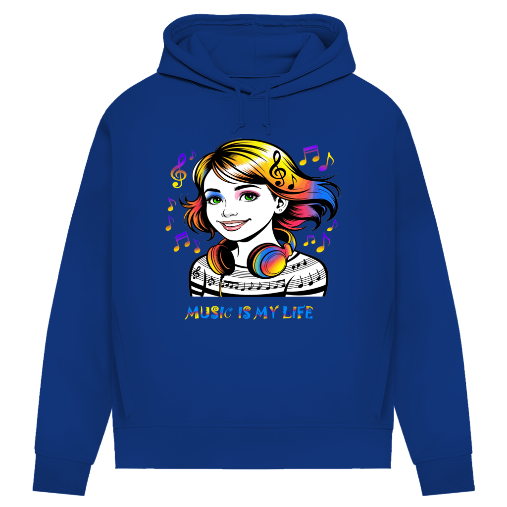 Damen Premium Bio Hoodie Music is my life