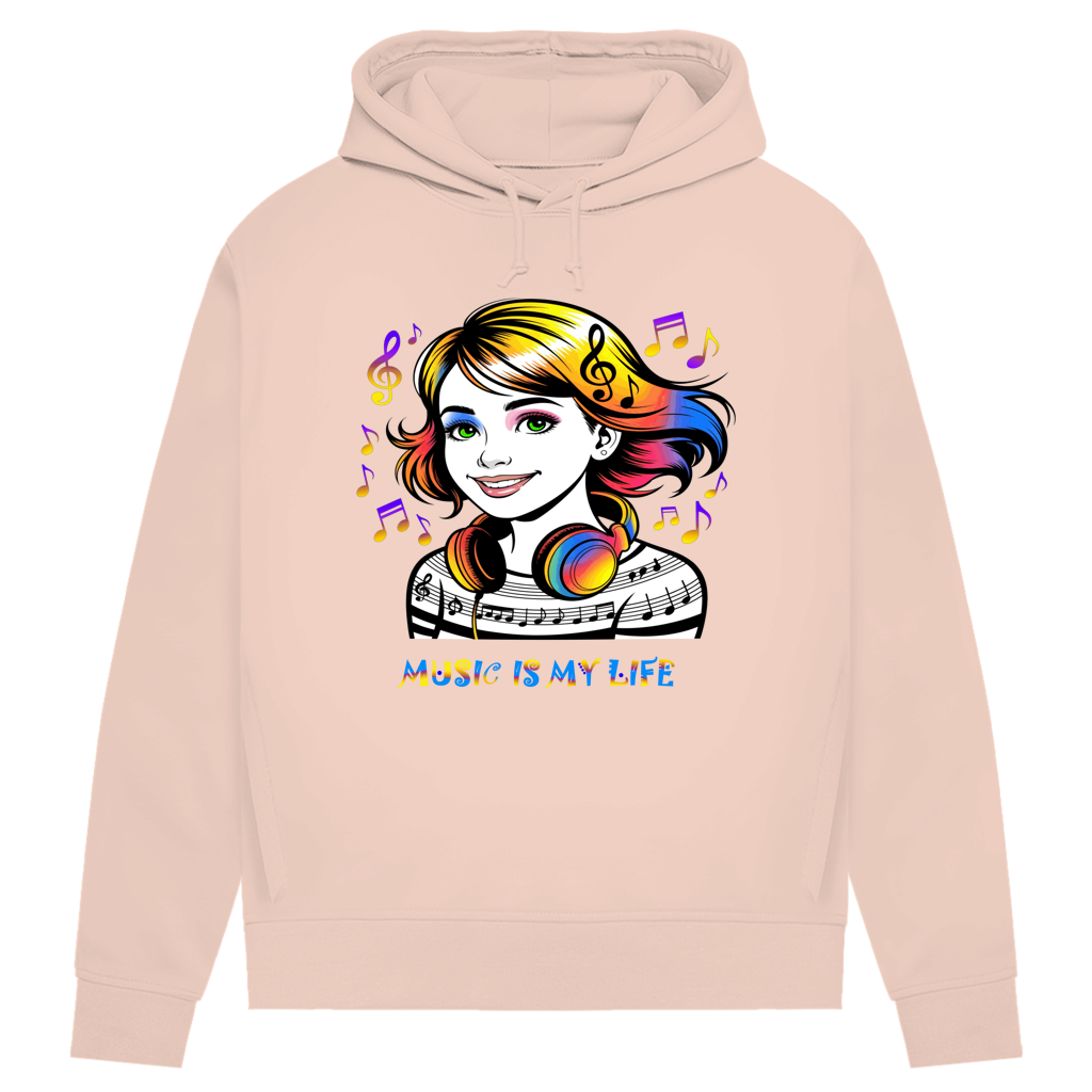 Damen Premium Bio Hoodie Music is my life