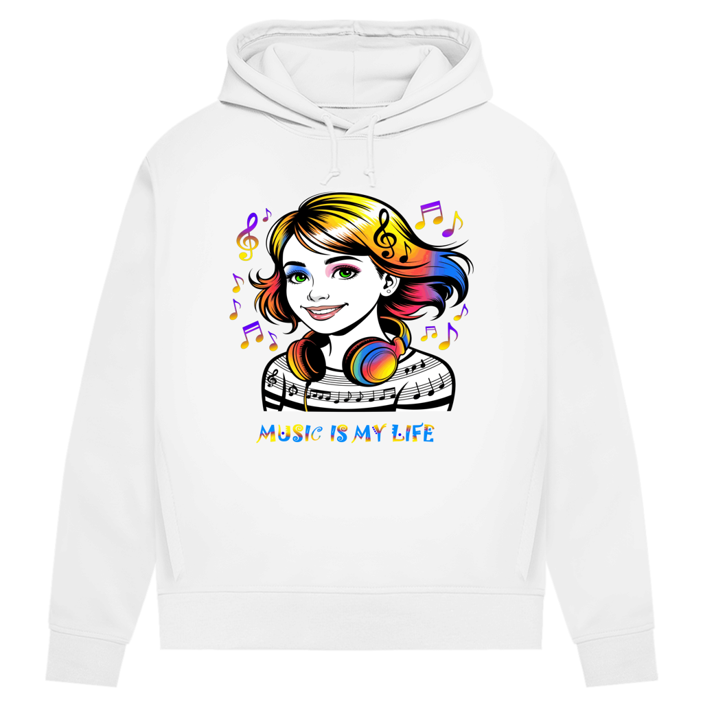 Damen Premium Bio Hoodie Music is my life