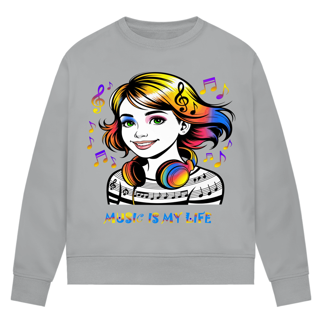 Damen Premium Bio Sweatshirt Music is my life