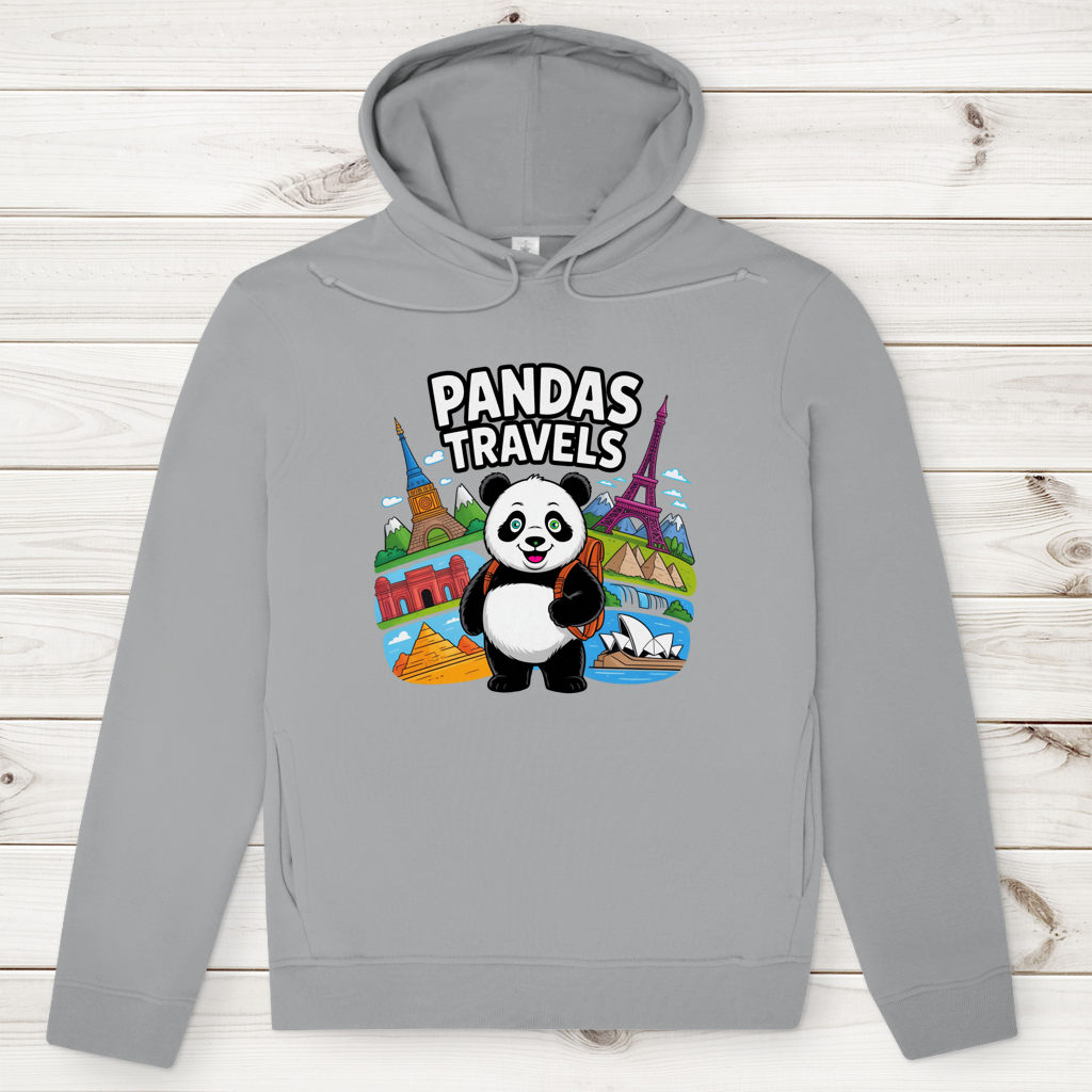 Herren Premium Bio Hoodie Panda Travels