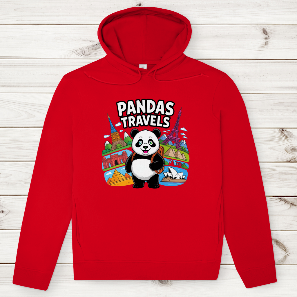 Herren Premium Bio Hoodie Panda Travels