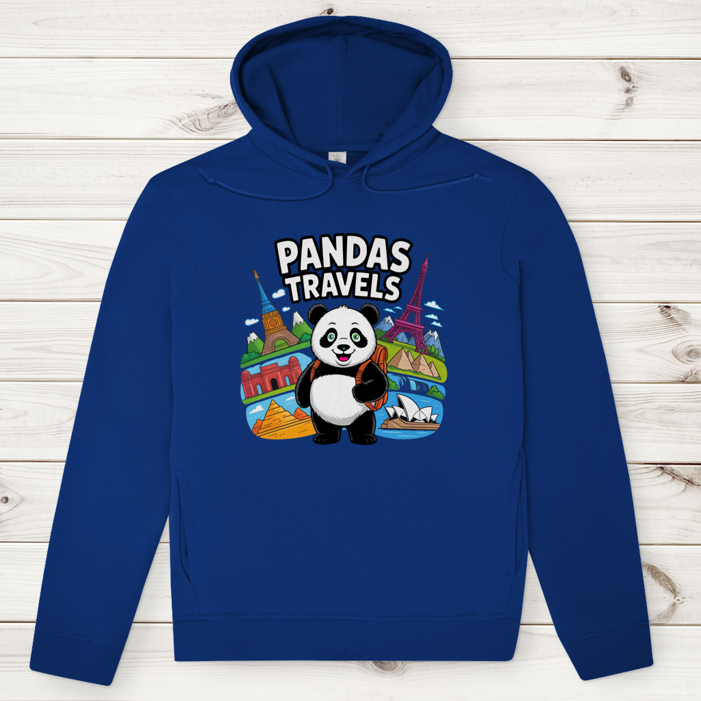 Herren Premium Bio Hoodie Panda Travels