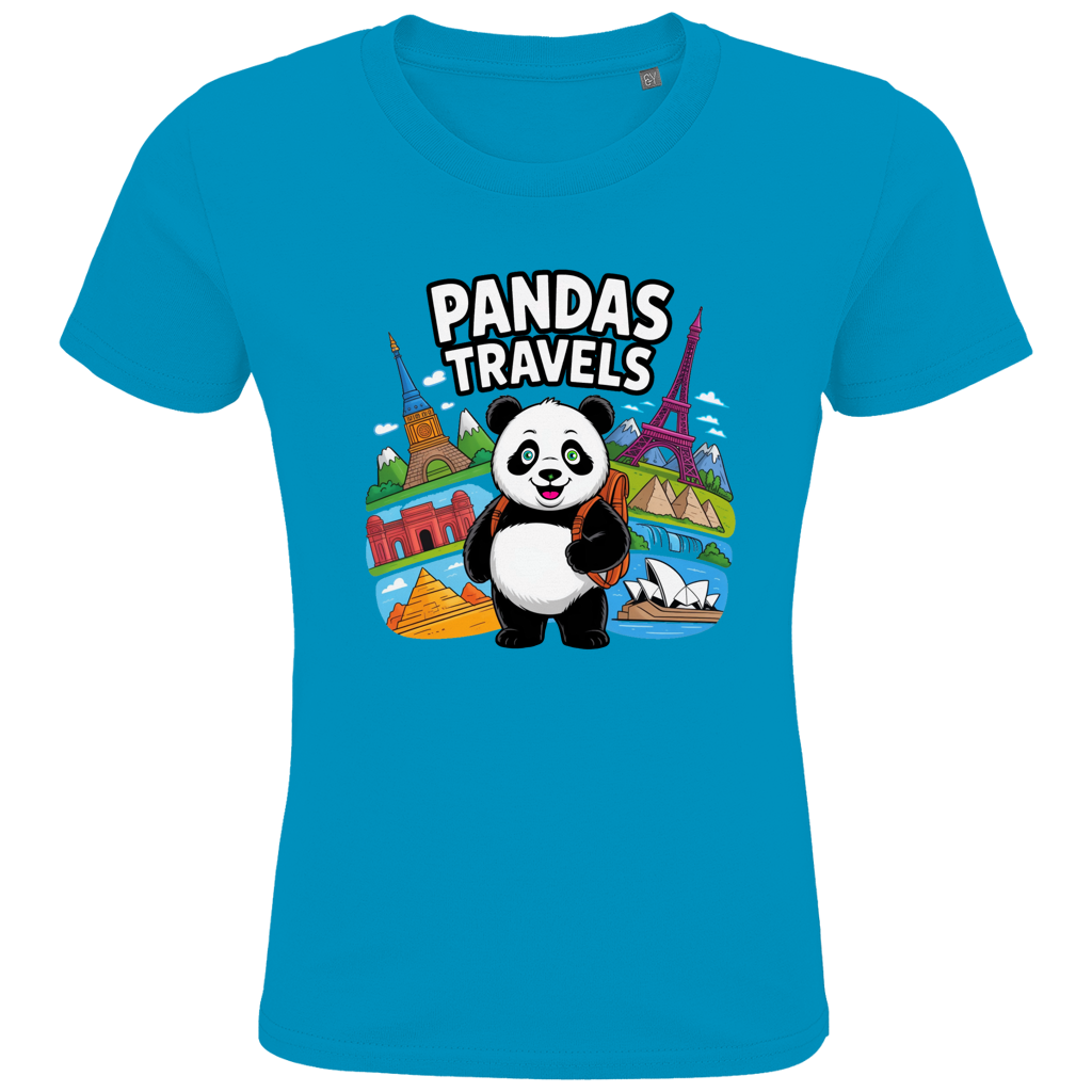 Kids Premium Bio T-Shirt Panda Travels