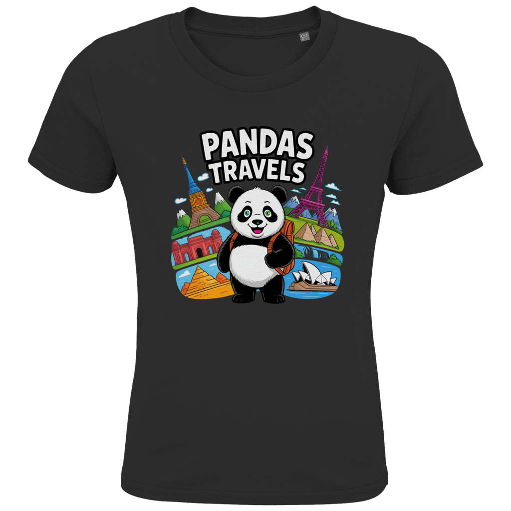 Kids Premium Bio T-Shirt Panda Travels