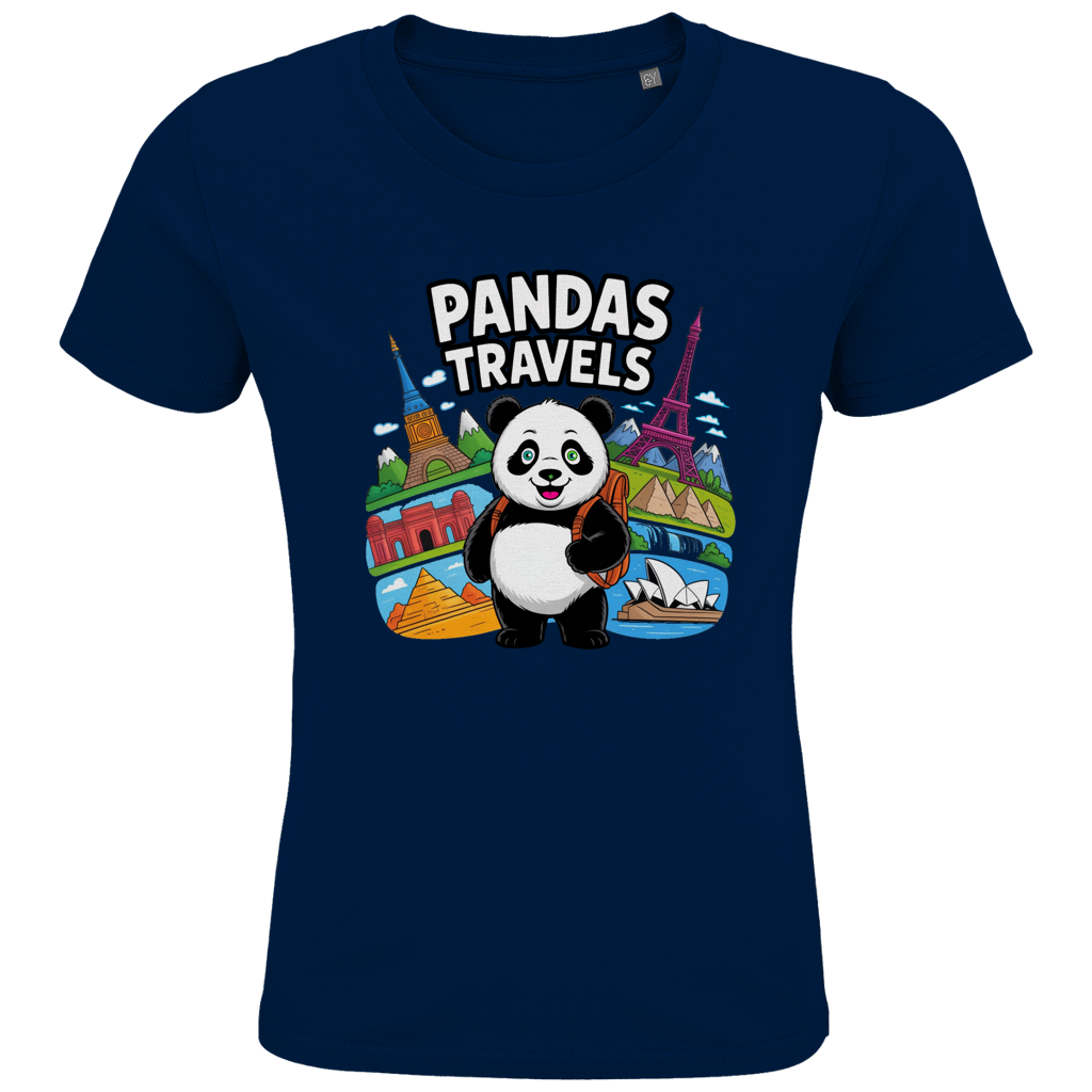 Kids Premium Bio T-Shirt Panda Travels