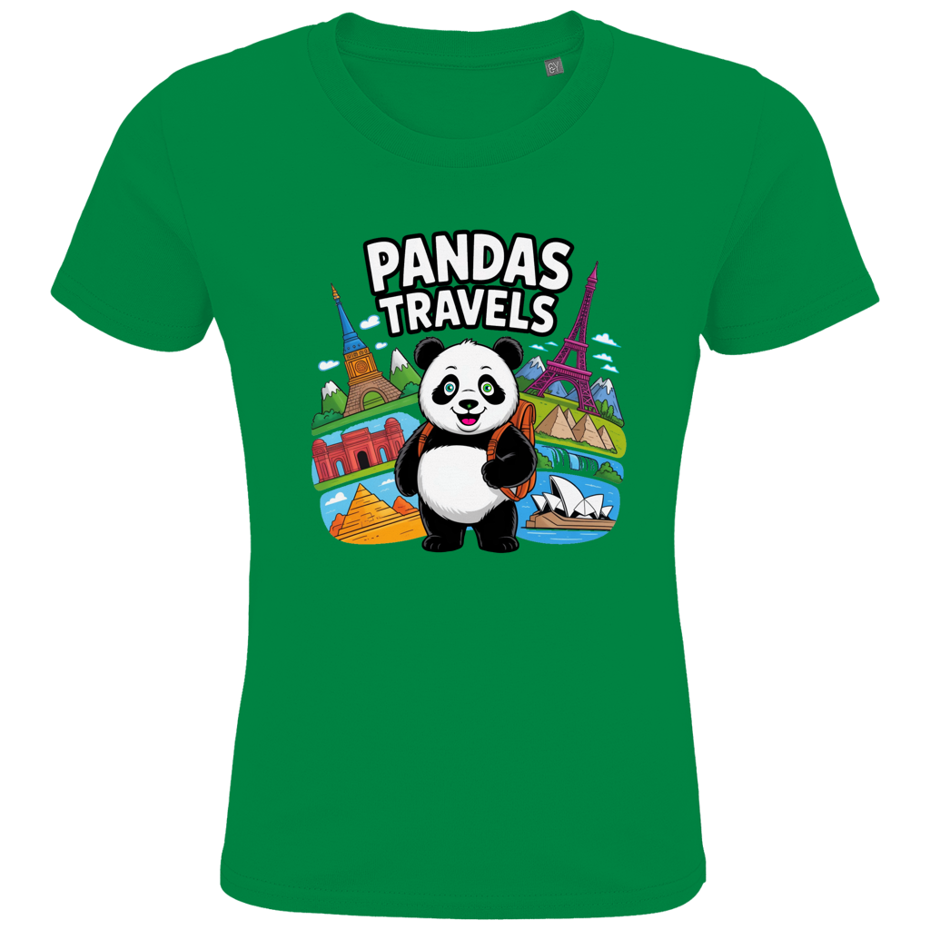 Kids Premium Bio T-Shirt Panda Travels