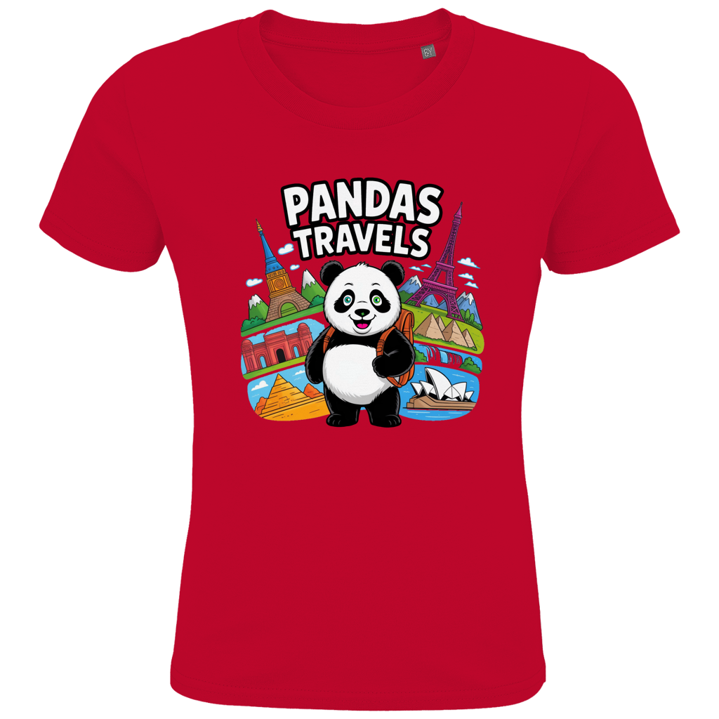 Kids Premium Bio T-Shirt Panda Travels