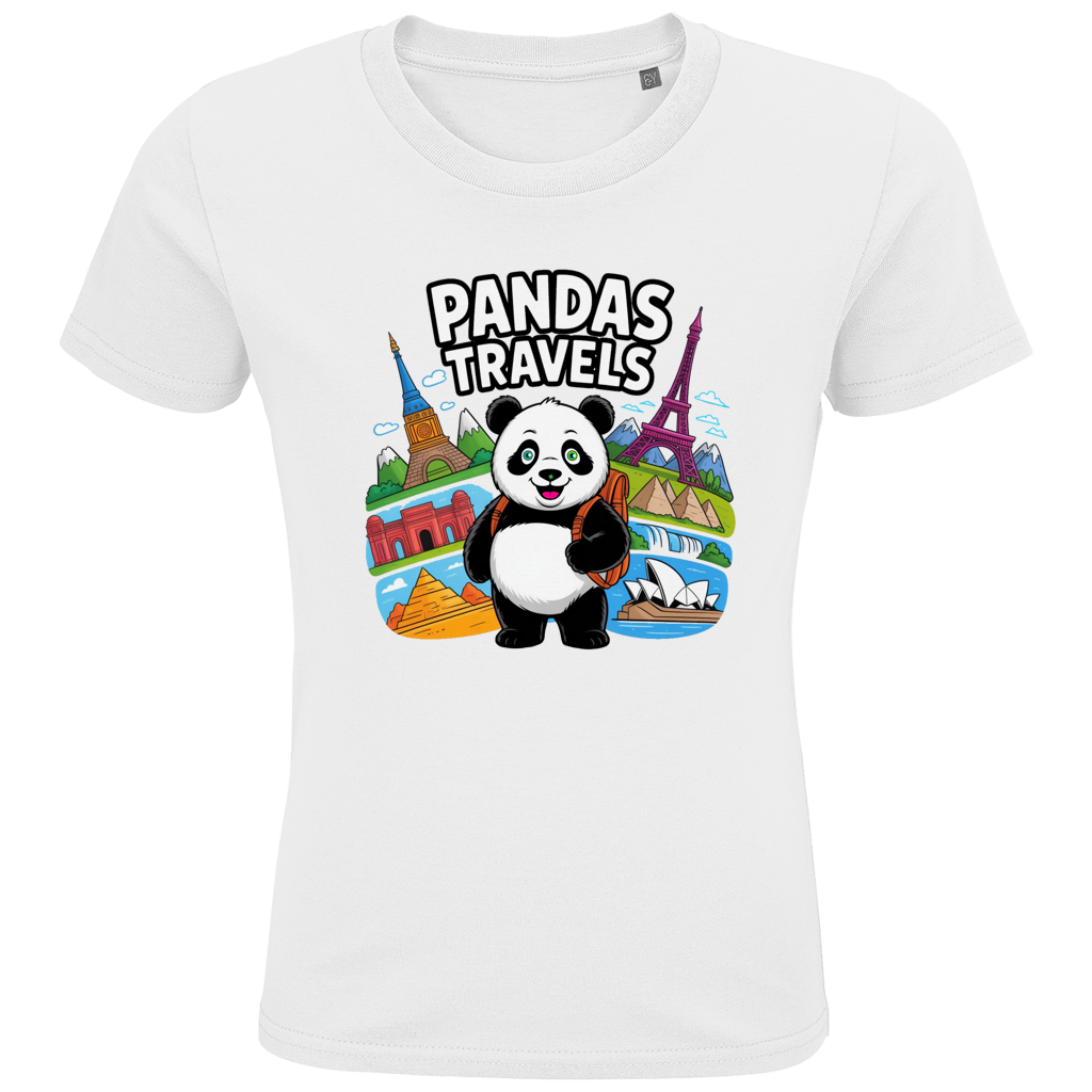 Kids Premium Bio T-Shirt Panda Travels