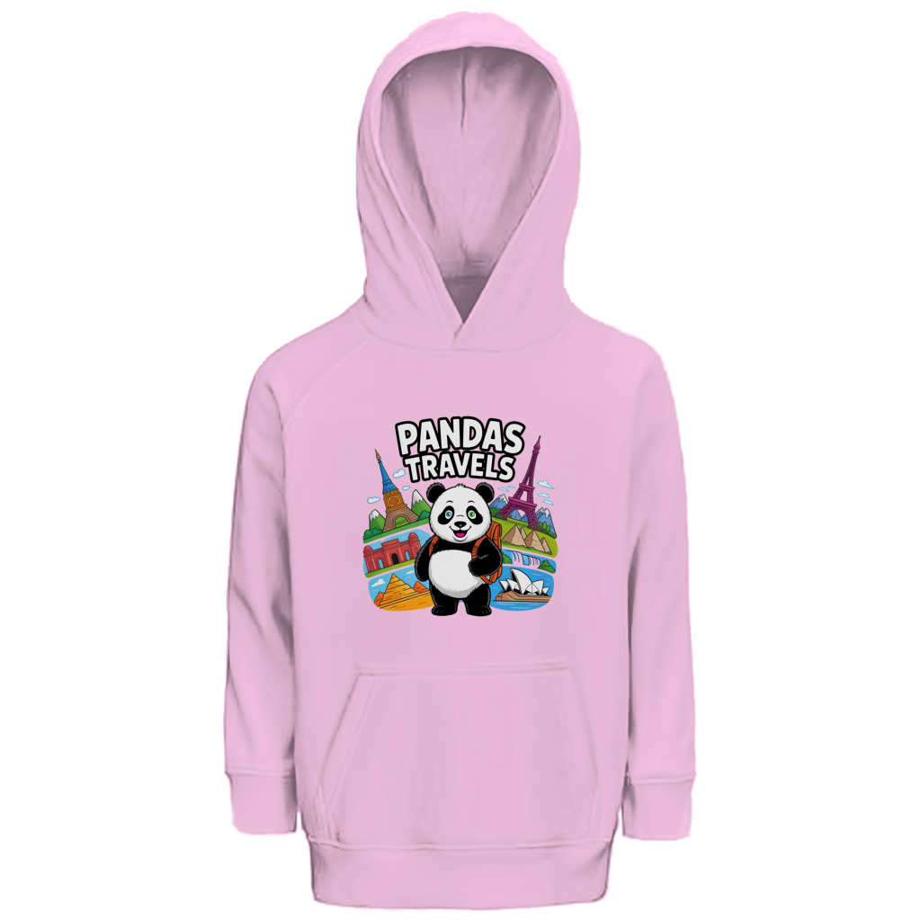 Kinder Premium Bio Hoodie Panda Travels