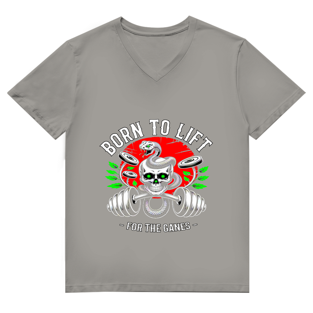 Herren Premium Bio V-Neck T-Shirt Born to Lift