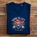 Damen Premium Bio V-Neck T-Shirt Born to Lift