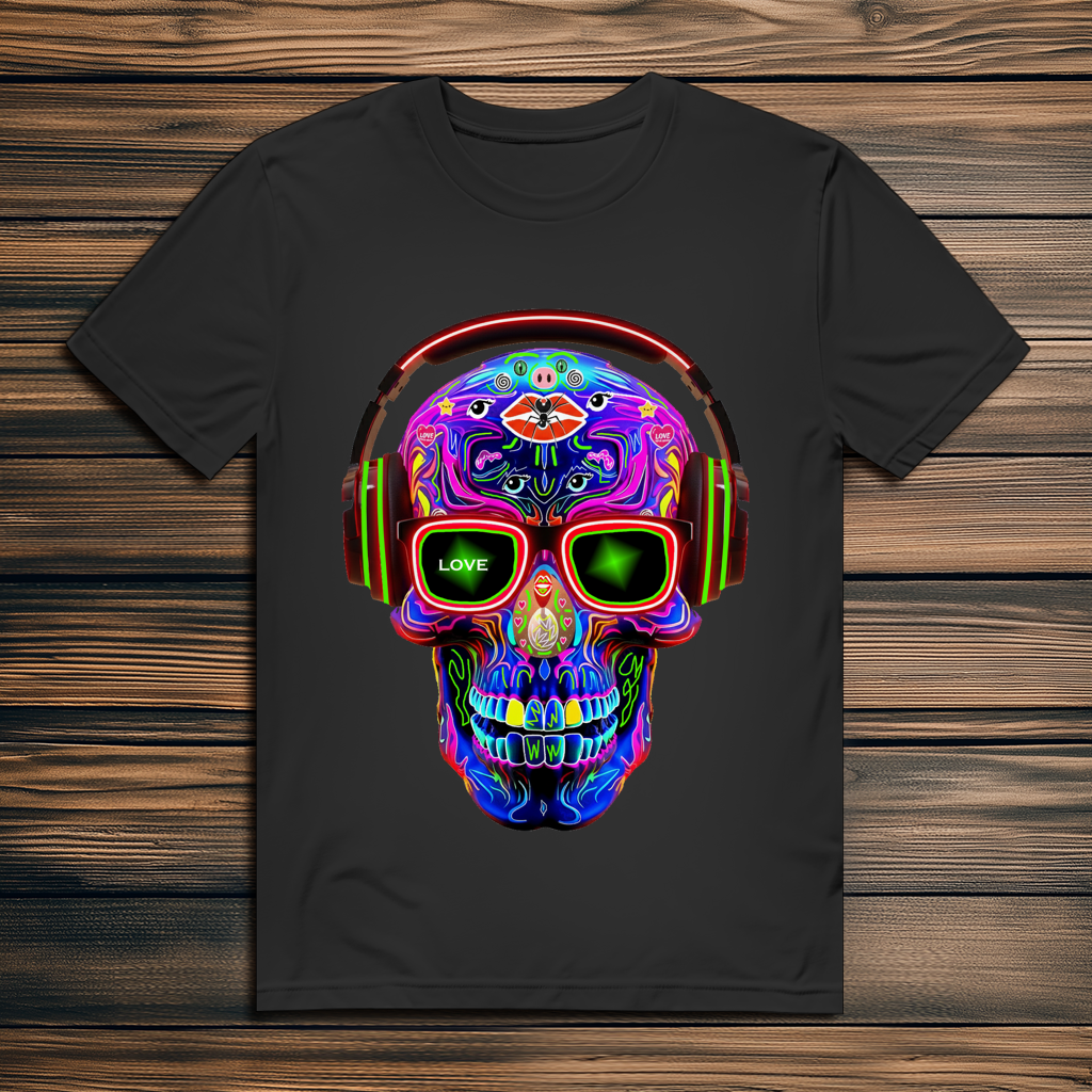 Herren Premium Bio T-Shirt Skull Design