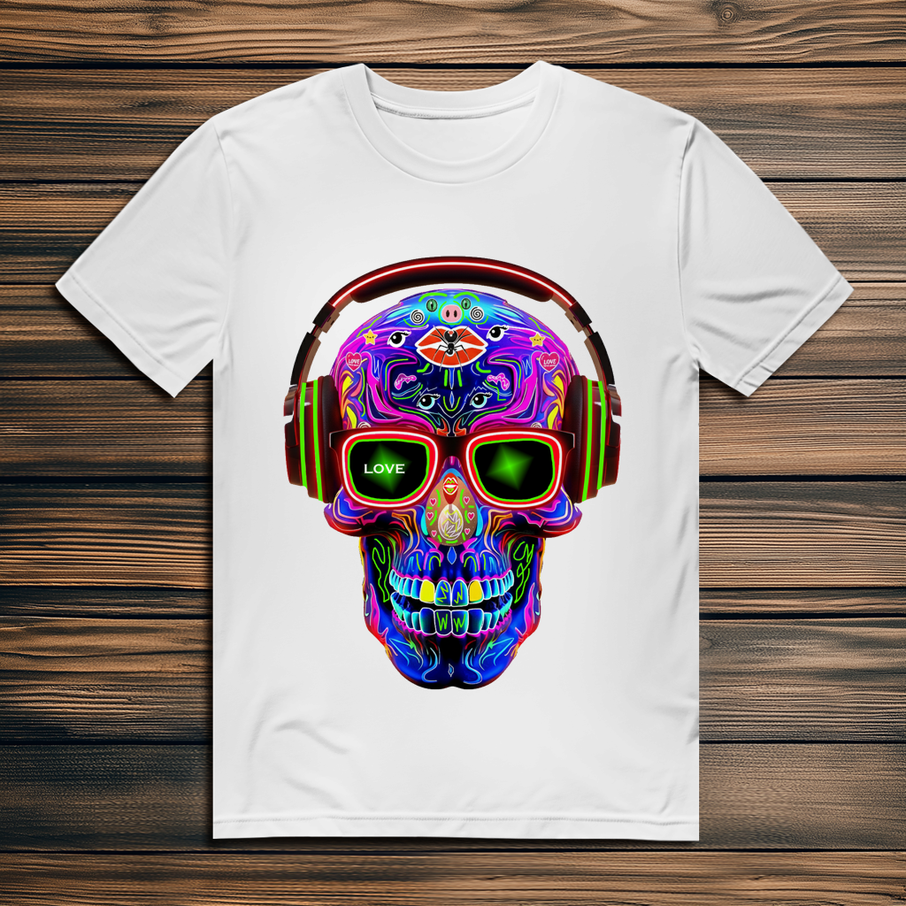 Herren Premium Bio T-Shirt Skull Design