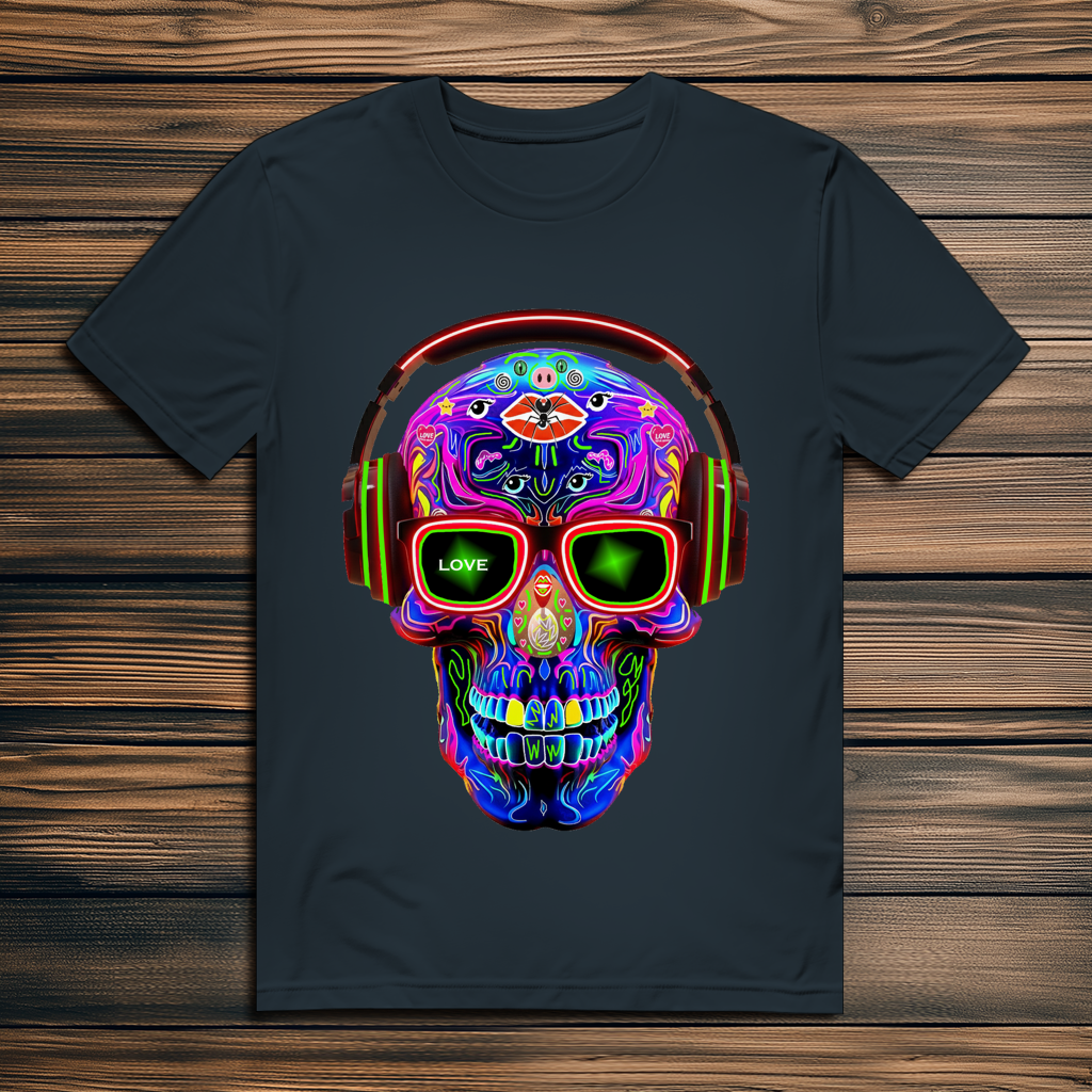 Herren Premium Bio T-Shirt Skull Design