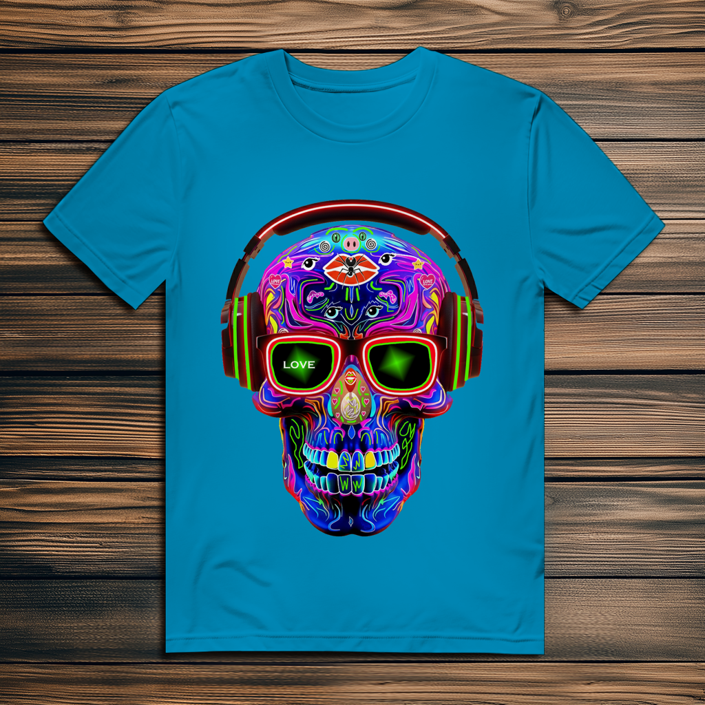 Herren Premium Bio T-Shirt Skull Design