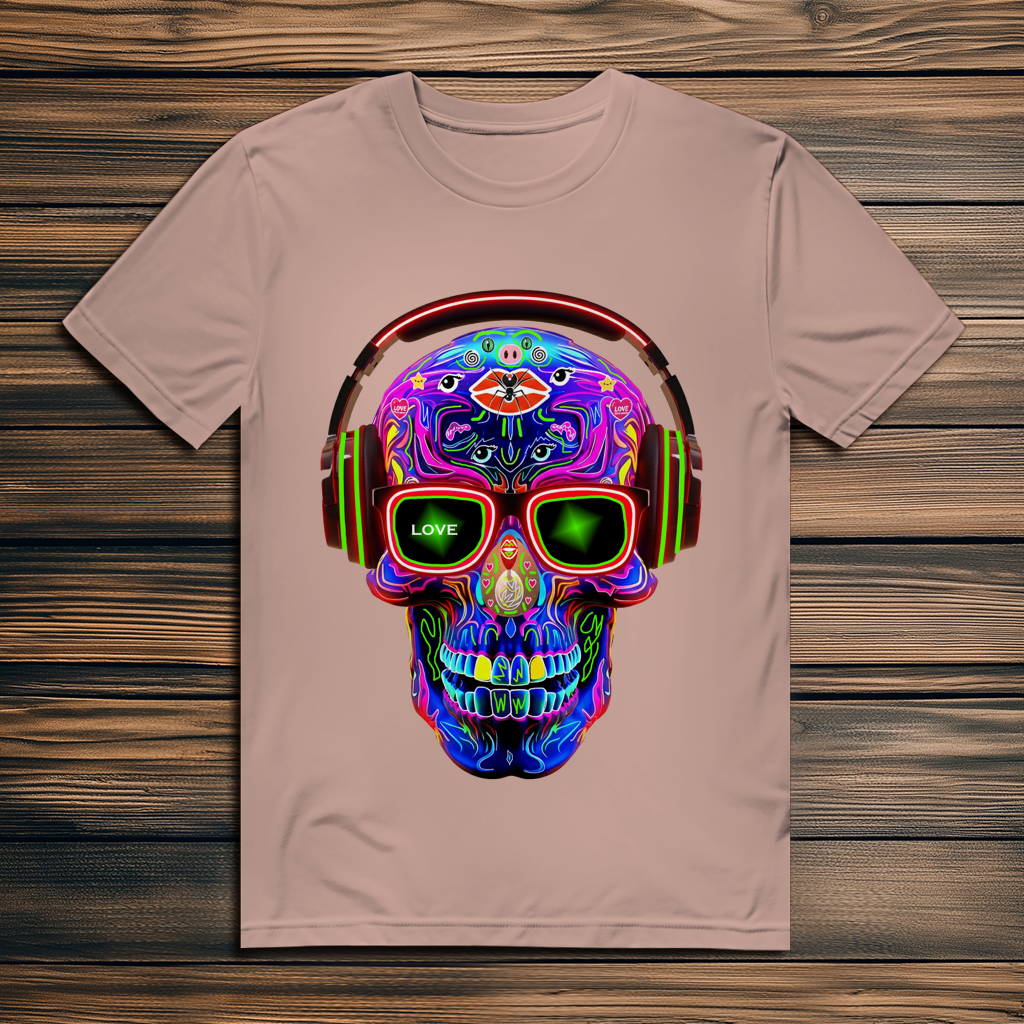 Herren Premium Bio T-Shirt Skull Design