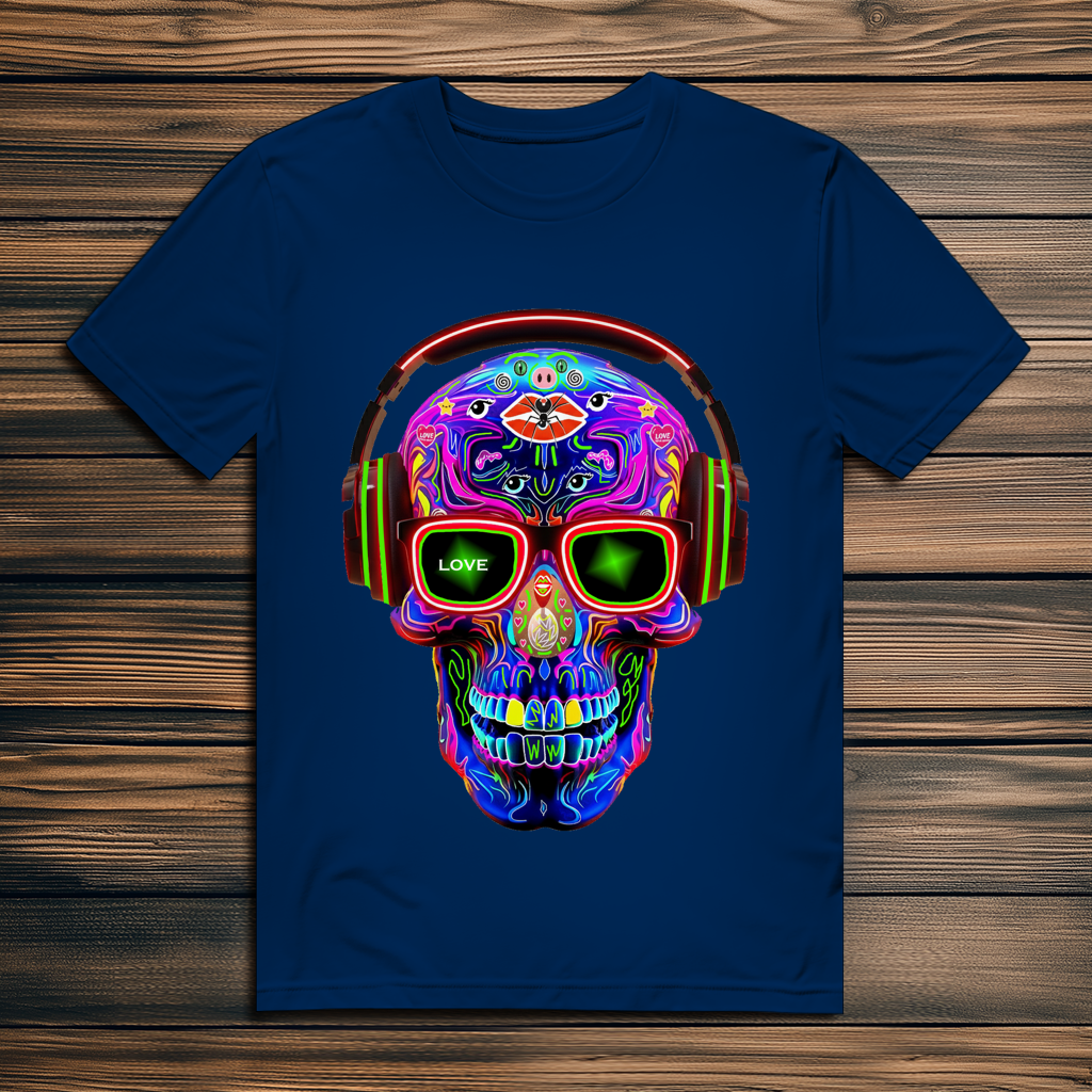 Herren Premium Bio T-Shirt Skull Design