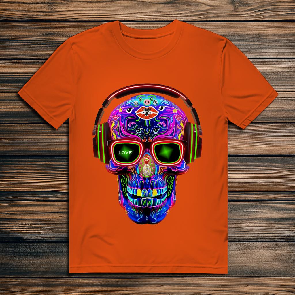 Herren Premium Bio T-Shirt Skull Design