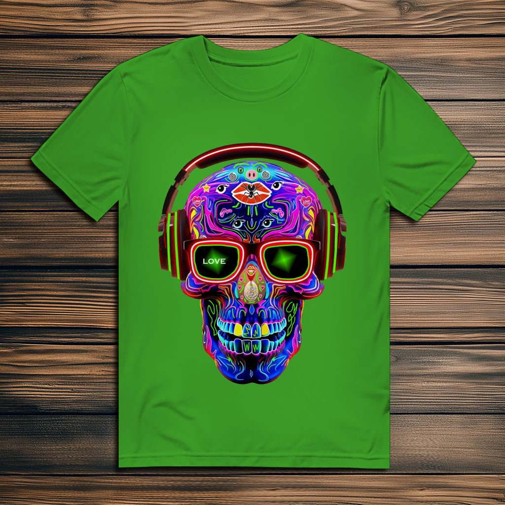 Herren Premium Bio T-Shirt Skull Design