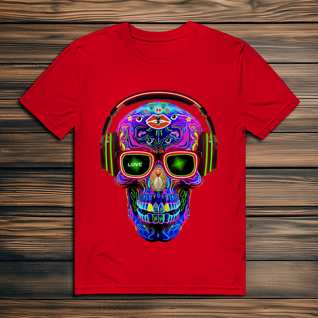 Herren Premium Bio T-Shirt Skull Design