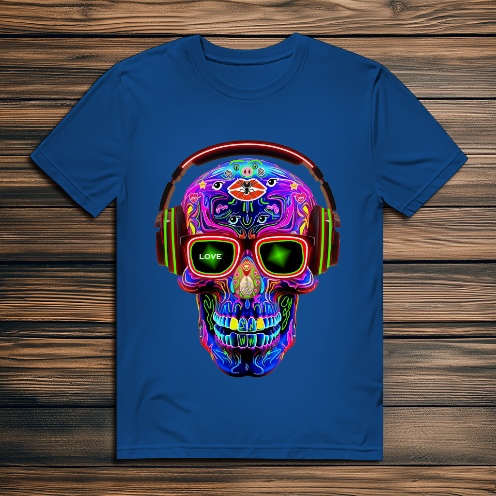 Herren Premium Bio T-Shirt Skull Design