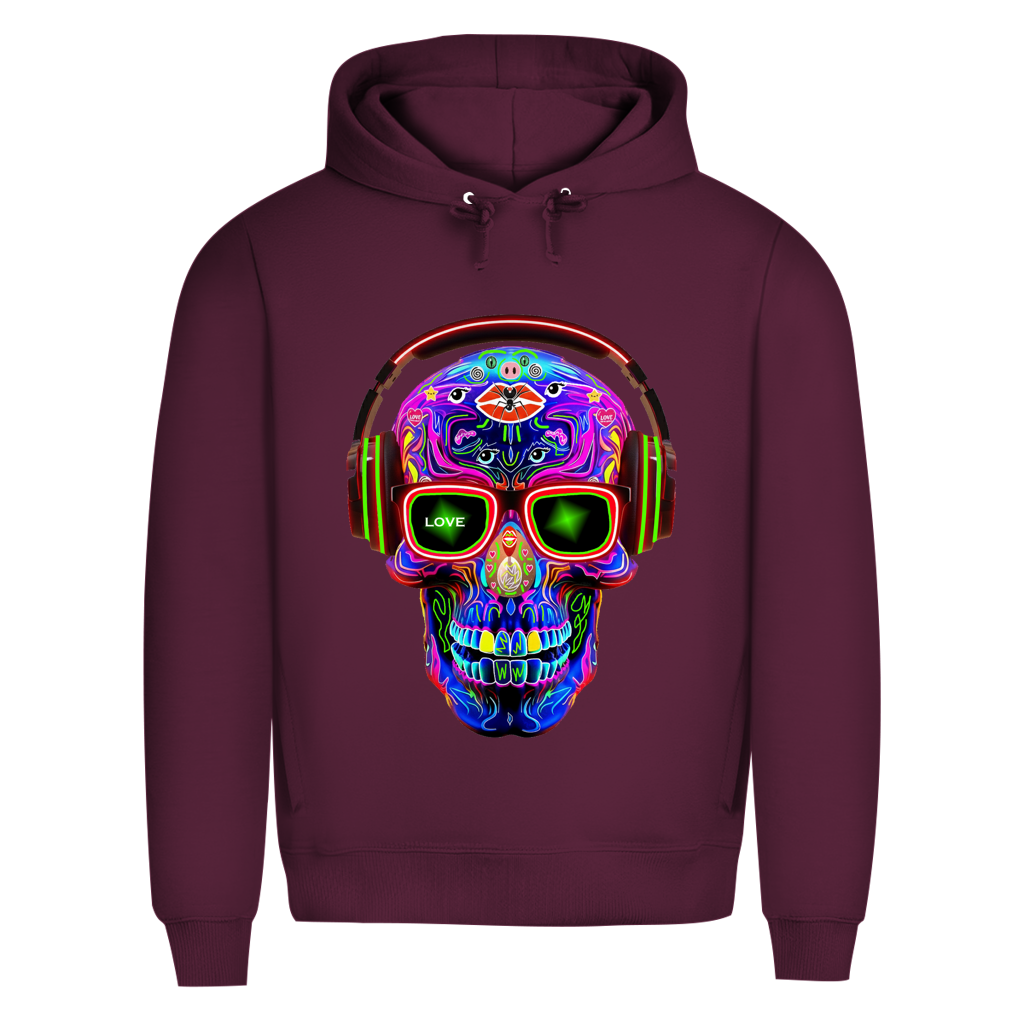 Herren Premium Bio Hoodie Skull Design